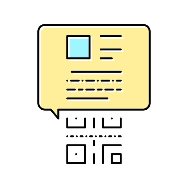 Qr code pour trouver le produit icône couleur vectoriel illustration isolée — Image vectorielle