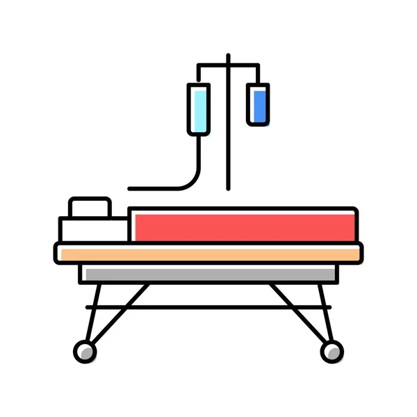Reanimatie brancard kleur pictogram vector illustratie — Stockvector