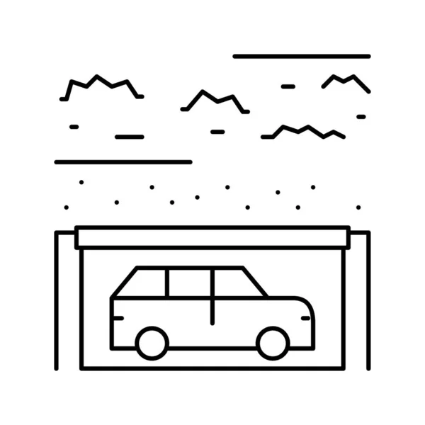 Ikona podzemní parkovací linky vektorová ilustrace — Stockový vektor