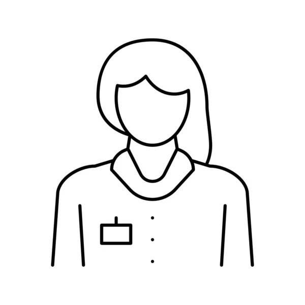 Krankenschwester homecare service line icon vektor illustration — Stockvektor