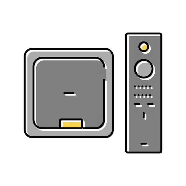 4k Streaming Player Farbe Symbol Vektor Illustration — Stockvektor