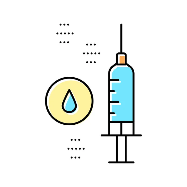 Injectie anesthesie kleur pictogram vector illustratie — Stockvector