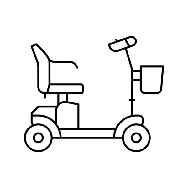 Scooter medical drive line icon vector illustration — Stock Vector