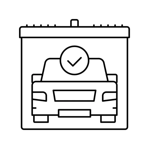 Rijders dag van de test lijn pictogram vector illustratie — Stockvector