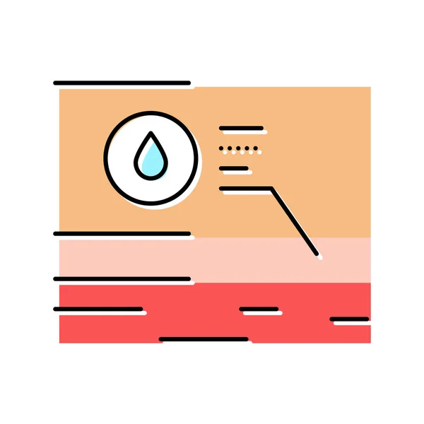 Agua cuerpo capa color icono vector ilustración — Vector de stock