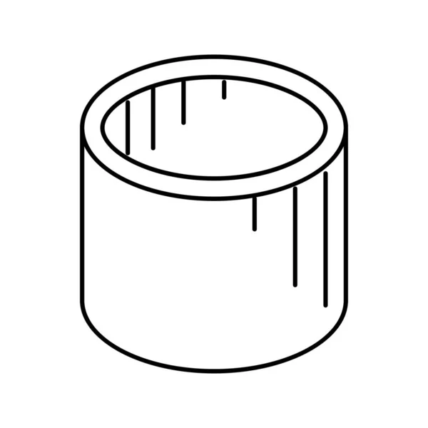 Brunn ringar betong linje ikon vektor illustration — Stock vektor