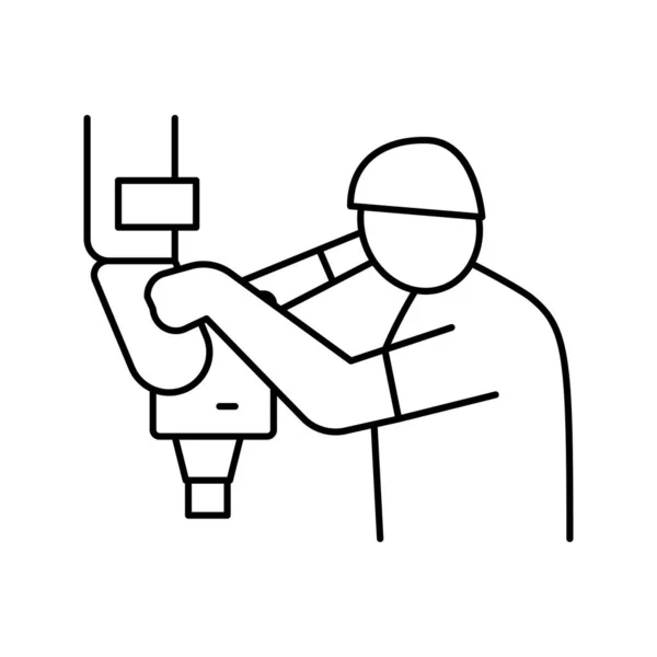 Fettabsaugung Chirurgie Linie Symbol Vektor Illustration — Stockvektor