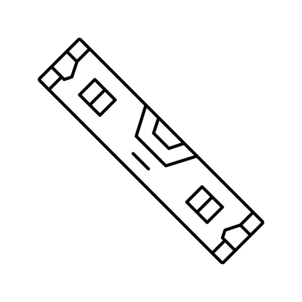 气泡级木匠设备线图标矢量插图 — 图库矢量图片