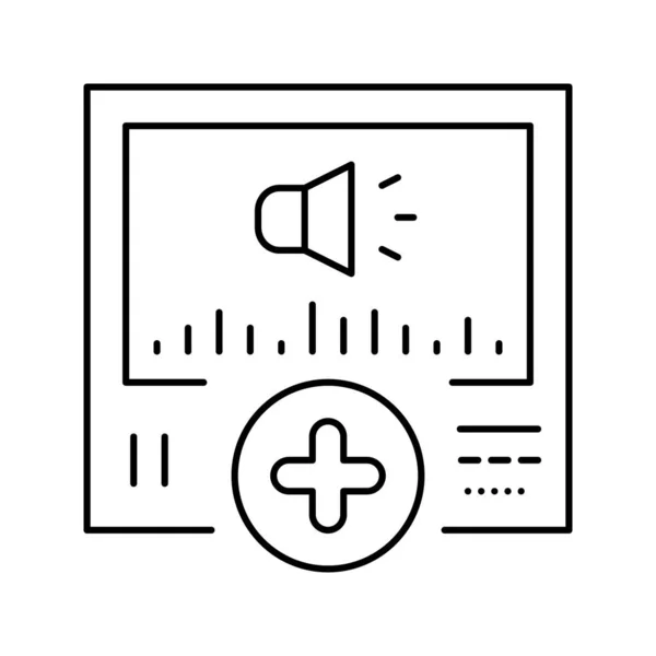 Audiobotschaft ugc line icon vektor illustration — Stockvektor