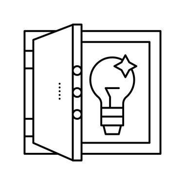 Problem çizgi ikon vektör illüstrasyonunu çözme fikri