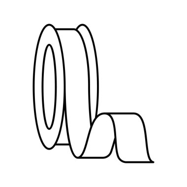 bornoz ipeği çizgisi ikonu vektör illüstrasyonu