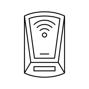 rfid aygıt satırı simgesi çizimi taranıyor