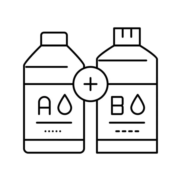 Illustration vectorielle d'icône de ligne d'art de résine liquide — Image vectorielle