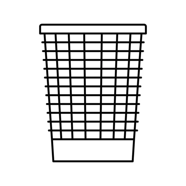 Mesh wastebasket trash line icon vector illustration — 图库矢量图片