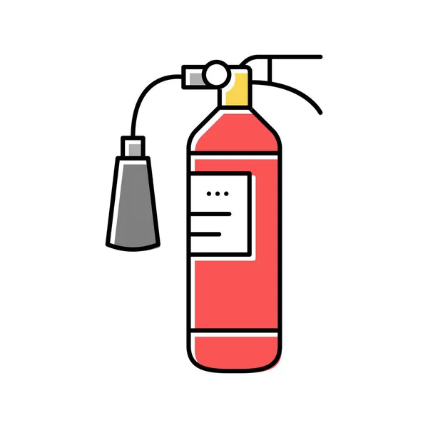 Extintor de incendios icono de color vector ilustración plana — Archivo Imágenes Vectoriales