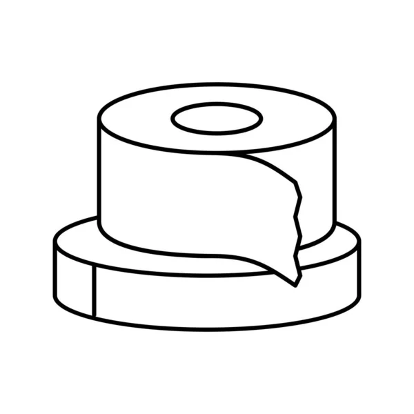 Scotch tape resin art line icon vector illustration — 스톡 벡터