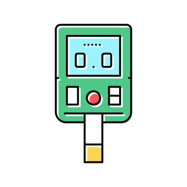 Glikoz izleme aygıtı renk vektör çizimi