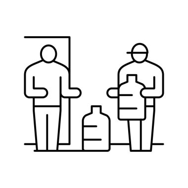 dağıtım hattı ikon vektör illüstrasyonu