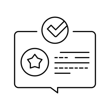 bonus satır ikon vektör illüstrasyonunu gözden geçir