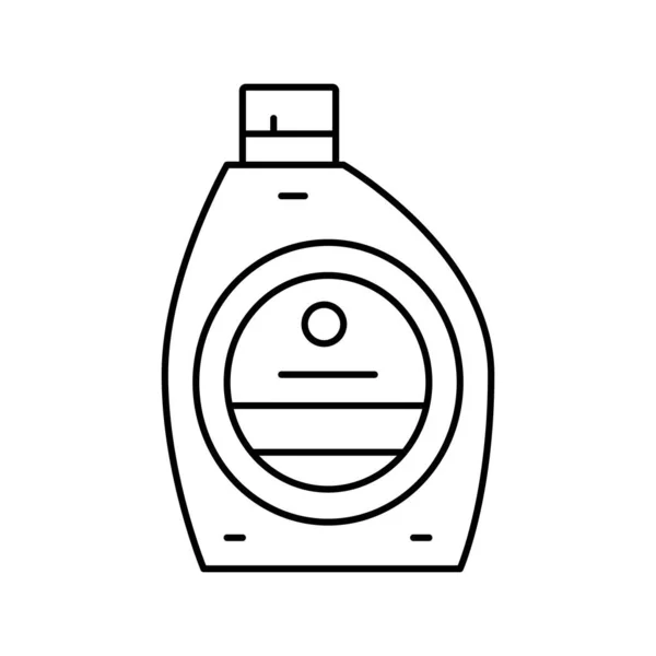Wasmiddel voor was- en reinigingslijn icoon vector illustratie — Stockvector