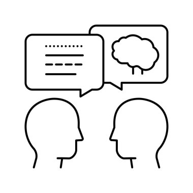 akıllı konuşma çizgisi vektör resimlemesi