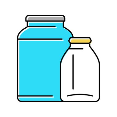 Kavanoz cam yapım rengi vektör illüstrasyonu