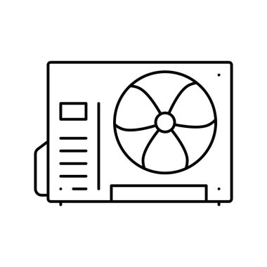 Klima çizgisi ikon vektör illüstrasyonu