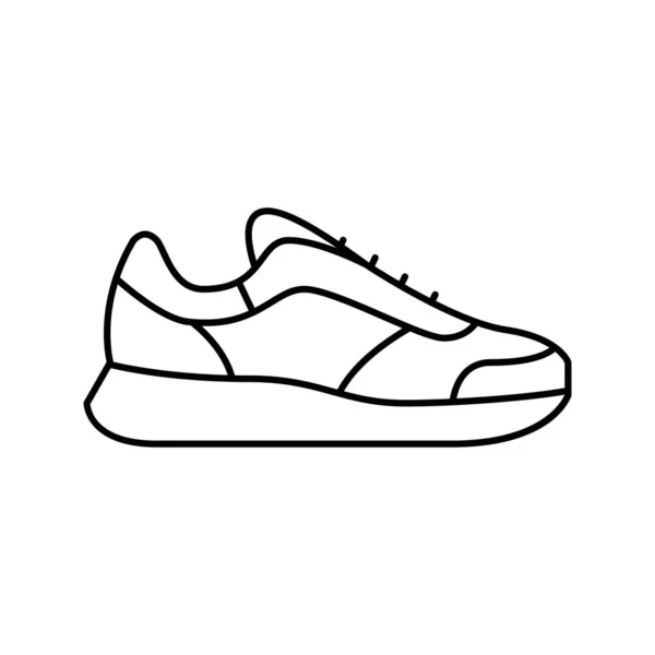 Línea de cuidado del zapato todos los días icono vector ilustración — Vector de stock