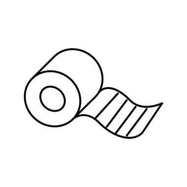 Sıva rulo tıbbi çizgi ikon vektör illüstrasyonuName