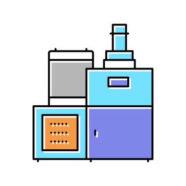 Çikolata endüstrisi makine renk vektör illüstrasyonu