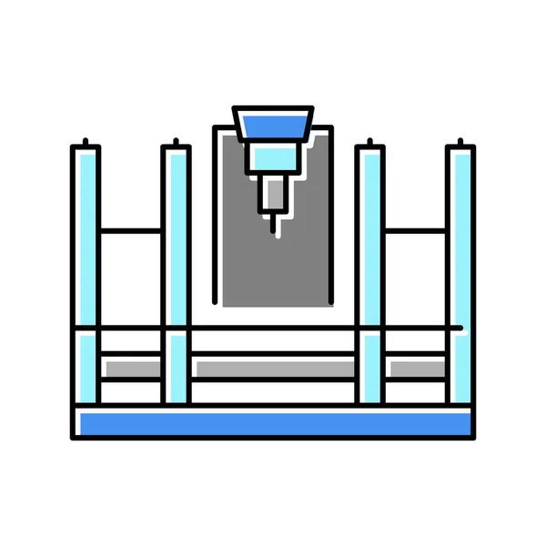 Butt welding machine color icon vector illustration — Image vectorielle
