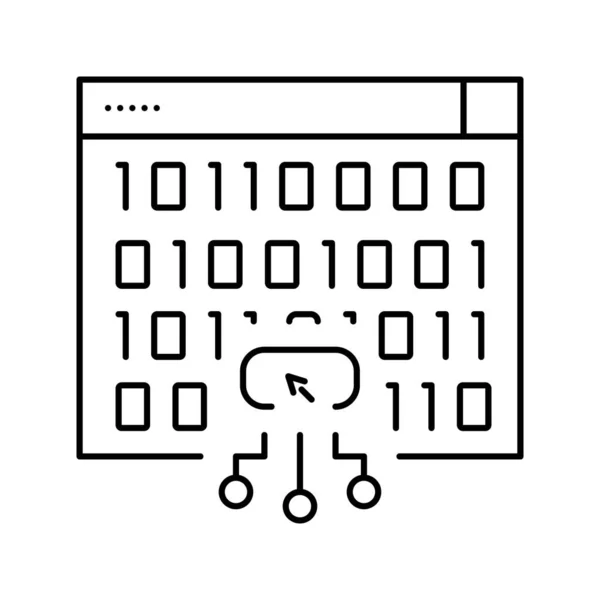 Illustration vectorielle d'icône de ligne de script cross-site — Image vectorielle