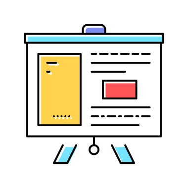 kar bilgisi renk ikonu vektör illüstrasyonu