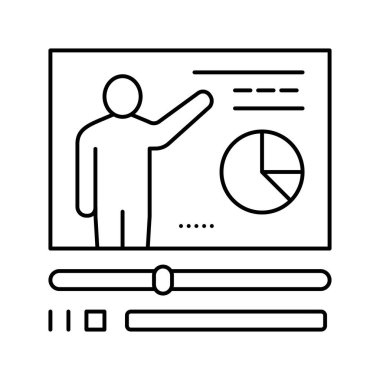 video eğitimi ders çizgisi vektör illüstrasyonuName