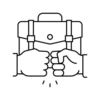 destekleyici ortak çizgi vektör illüstrasyonu