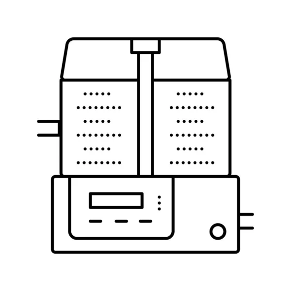 Mencampur ilustrasi vektor ikon baris produksi farmasi - Stok Vektor
