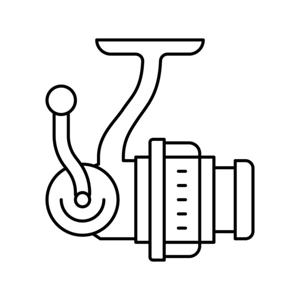 Spinning reel line icon vector illustration — Stock Vector