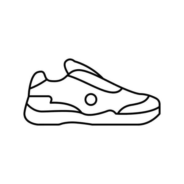 Men tennis shoe line icon vector illustration — Stock Vector