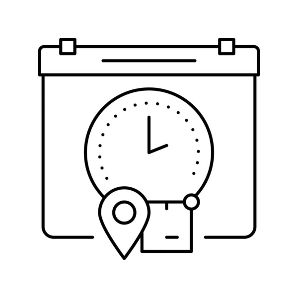 Shipping delivery time line icon vector illustration — Stockvektor