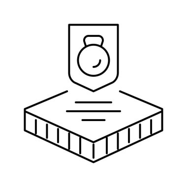 dayanıklı kumaş özellikleri çizgi vektör illüstrasyonu