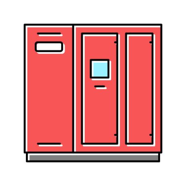 lamellar hava kompresörü renk vektör illüstrasyonu