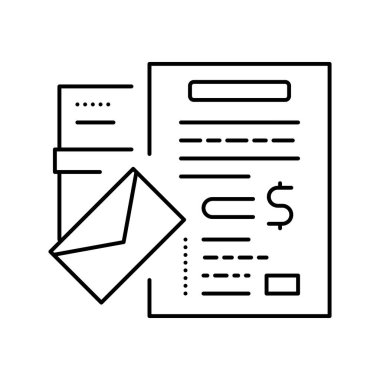 Servis hattı ikon vektör illüstrasyonu için ödeme