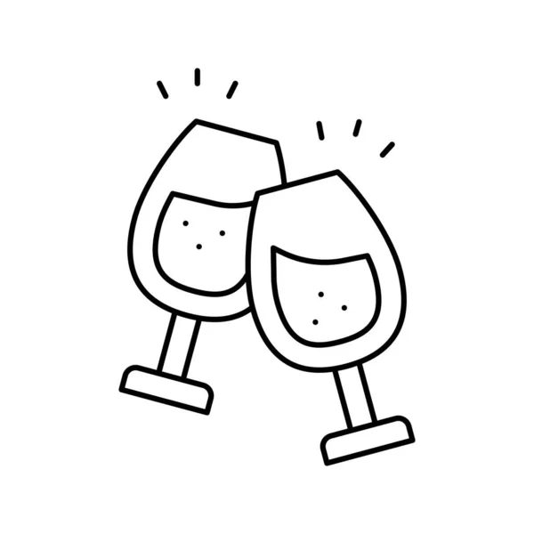 Vektorová ilustrace ikony pro volný čas vína — Stockový vektor