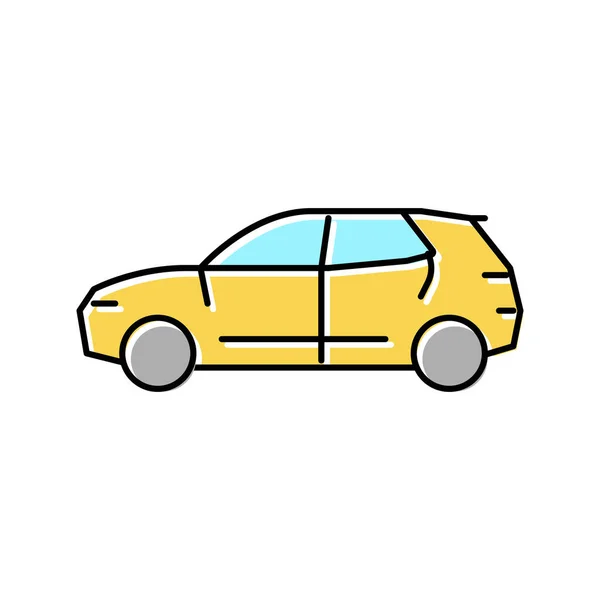 SUV Auto Farbe Symbol Vektor Illustration — Stockvektor