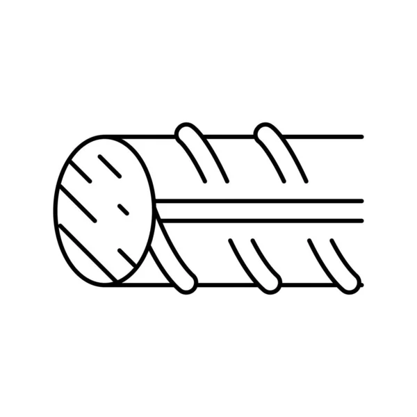 Illustration vectorielle d'icône de barre d'armature basalte — Image vectorielle