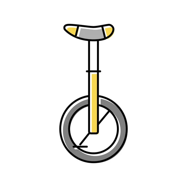 Illustration vectorielle d'icône de couleur de vélo monoroue — Image vectorielle