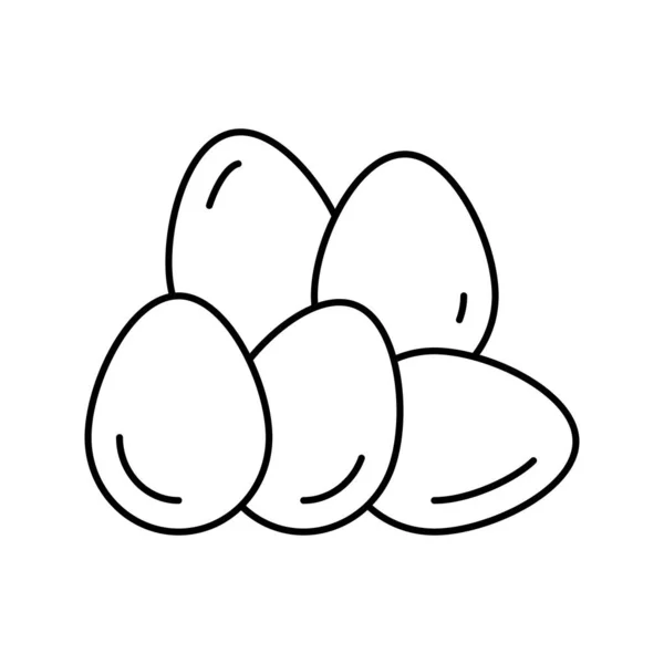 Ägg kyckling linje ikon vektor illustration — Stock vektor