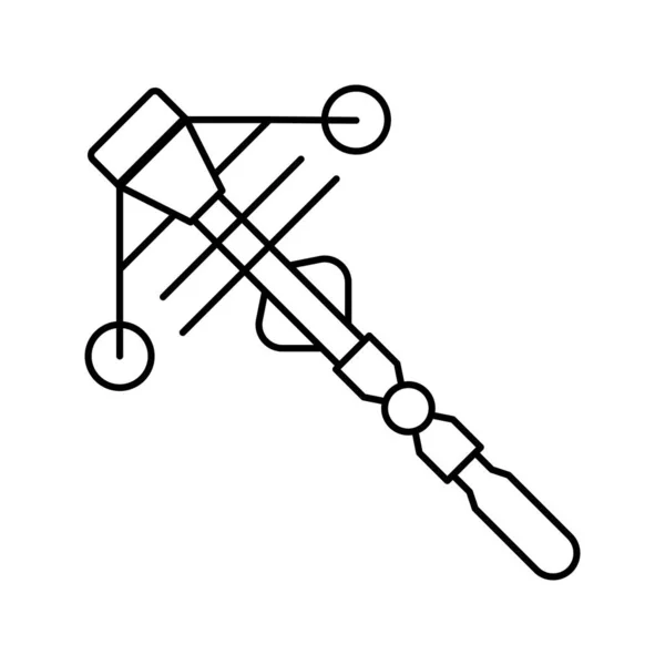 Jakt armborst linje ikon vektor illustration — Stock vektor