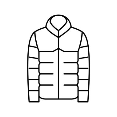 Ceket çizgisi ikon vektör çizimi