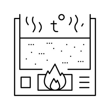 ayrışma alüminyum üretim hattı ikon vektör çizimi